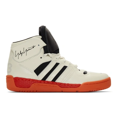 Y-3 Hayworth Striped High-top Sneakers In White