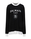 Balmain Sweaters In Black
