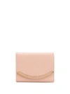 See By Chloé Metal-end Small Bi-fold Wallet In Pink