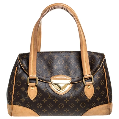 Pre-owned Louis Vuitton Monogram Canvas Beverly Gm Bag In Brown