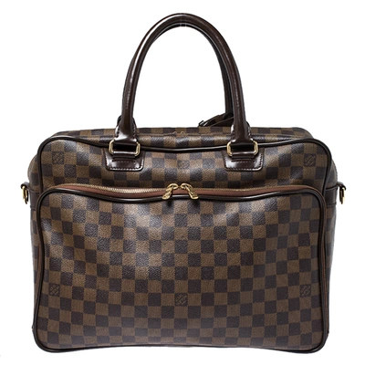 Pre-owned Louis Vuitton Damier Ebene Canvas Icare Business Bag In Brown