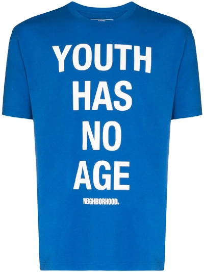 Neighborhood T-shirt Mit Slogan-print In Blue