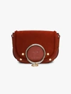 Chloé Red Suede And Leather Cross Body Ring Bag