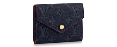 Pre-owned Louis Vuitton  Victorine Wallet Monogram Empreinte Marine Rouge