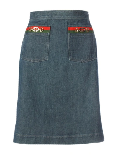 Gucci Skirt In Blue/green