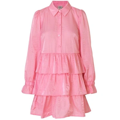 Baum Und Pferdgarten Anya Tiered Taffeta Mini Dress