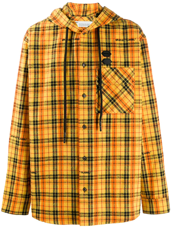 off white hooded shirt