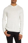 Vince Wool & Cashmere Pullover Hoodie In H White