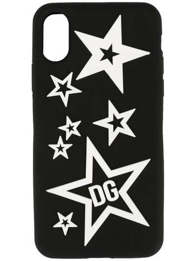 Dolce & Gabbana Star Print Iphone X/xs Cover In Black