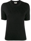 Fendi Ff Motif Knitted Top In Black