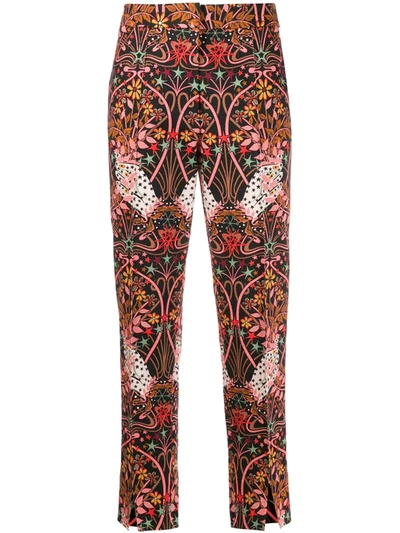 Liberty London Maisie Ianthe Valentine-print Trousers In Black