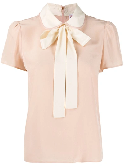 Red Valentino Peter Pan Collar Blouse In Neutrals