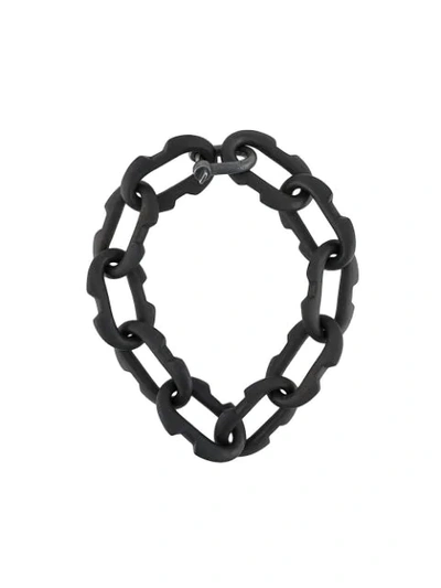 Parts Of Four Massive Deco Link Choker In Black