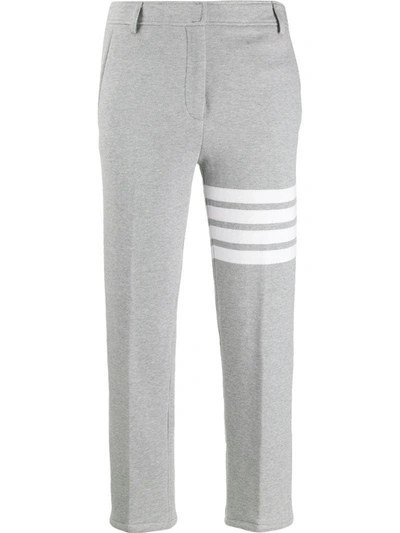 Thom Browne 4-bar Cropped Trousers In Grey