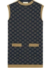 Gucci Monogram Knitted Tank Dress In Blue