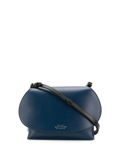 Smythson Pillow Crossbody Bag In Blue