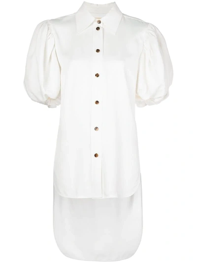 Khaite Roberta Elongated-back Shirt In White