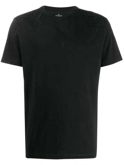 Marcelo Burlon County Of Milan Wings-embroidery T-shirt In Black