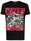 Dsquared2 Caten Bikerismo Print T-shirt In Black