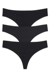 Honeydew Intimates Skinz 3-pack Thong In Black/ Black/ Black