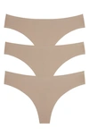 Honeydew Intimates Skinz 3-pack Thong In Nude/ Nude/ Nude