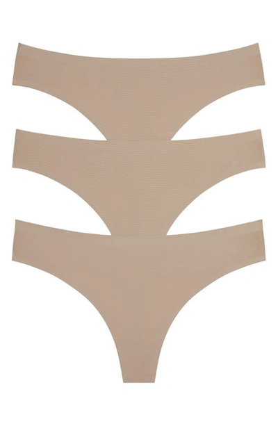 Honeydew Intimates Skinz 3-pack Thong In Nude/ Nude/ Nude