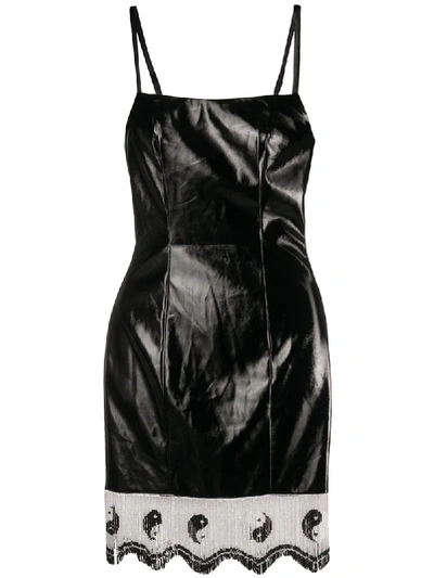 Staud Joan Faux Leather Minidress In Black | ModeSens