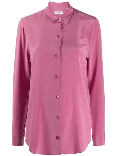 Equipment Essential Regular-fit Silk Shirt In Pink