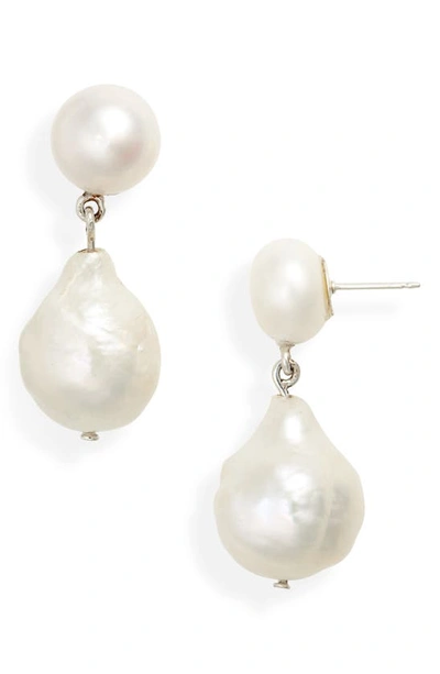 Sophie Buhai Essential Freshwater Pearl Drop Earrings In Sterling Silver
