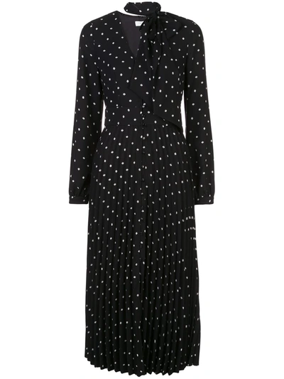 Equipment Women's Amirin Polka-dot Button-front Dress In True Black/nature White