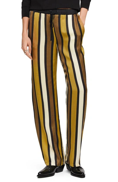 Scotch & Soda Stripe Wide Leg Pants In Combo C