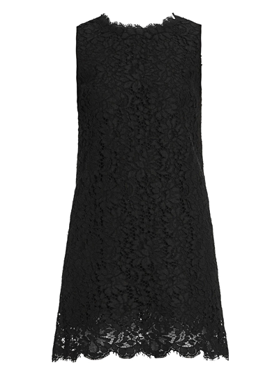 Dolce & Gabbana Lace Sleeveless Cocktail Dress In Black
