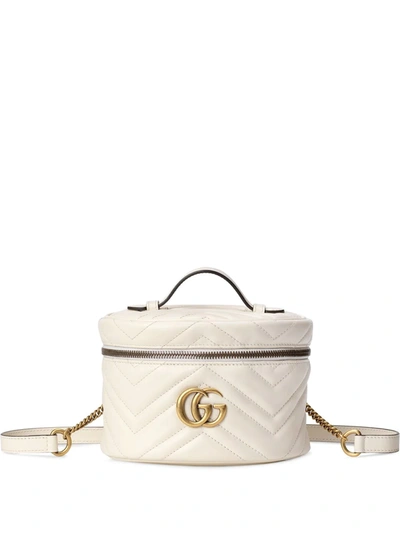 Gucci Gg Marmont Mini Backpack In White
