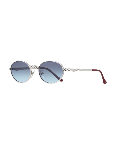 Vintage Frames Company Men's 2000 Masterpiece Gold-plated Oval Sunglasses In Gray