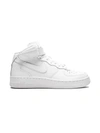 Nike Air Force 1 Mid Big Kids' Shoes In White/white