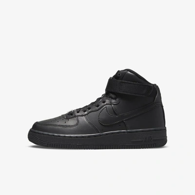 Nike Air Force 1 High Le Big Kids' Shoes In Black/black