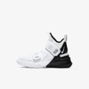 Nike Lebron Soldier 13 Flyease Little Kids' Shoe In White,black,white