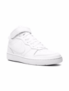 Nike Kids' Court Borough Mid 2 Basketball Sneaker In White,white,white