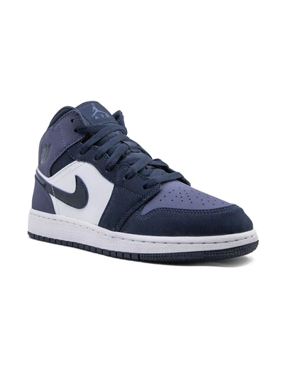 Jordan Kids' 1 Mid (gs) 板鞋 In Blue