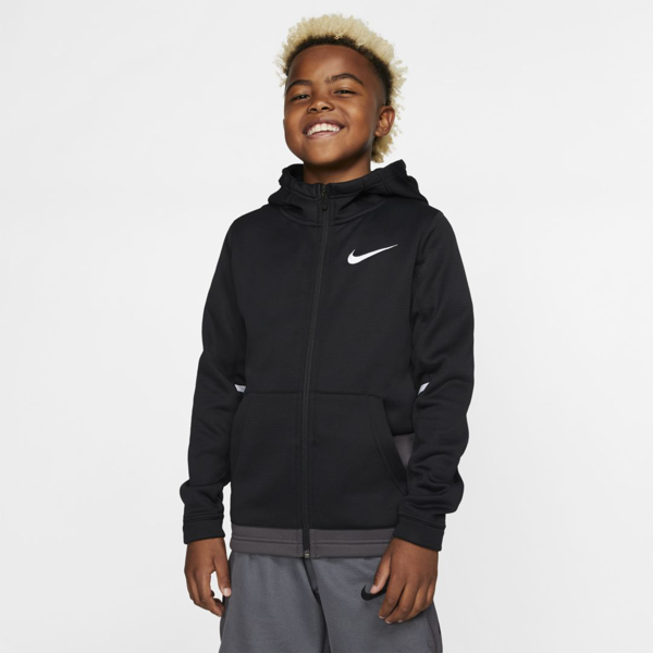 Nike Therma Elite Big Kids' (boys') Full-zip Basketball Hoodie In Black | ModeSens