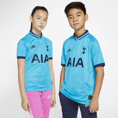 Nike Tottenham Hotspur 2019/20 Stadium Third Big Kids' Soccer Jersey (blue Fury) - Clearance Sale In Blue Fury,binary Blue