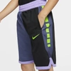 Nike Kids' Dry Elite Basketball Shorts In Sanded Purple/atomic Violet/black/electric Green