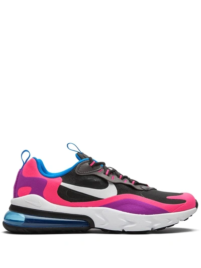 Nike Kids' Air Max 270 React Low-top Sneakers In Black/white/hyper Pink