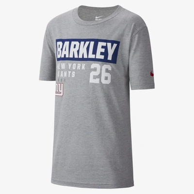 Nike Nfl New York Giants (saquon Barkley) Big Kids' (boys') T-shirt (white) - Clearance Sale