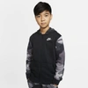 Nike Sportswear Club Big Kids' (boys') Full-zip Hoodie In Black