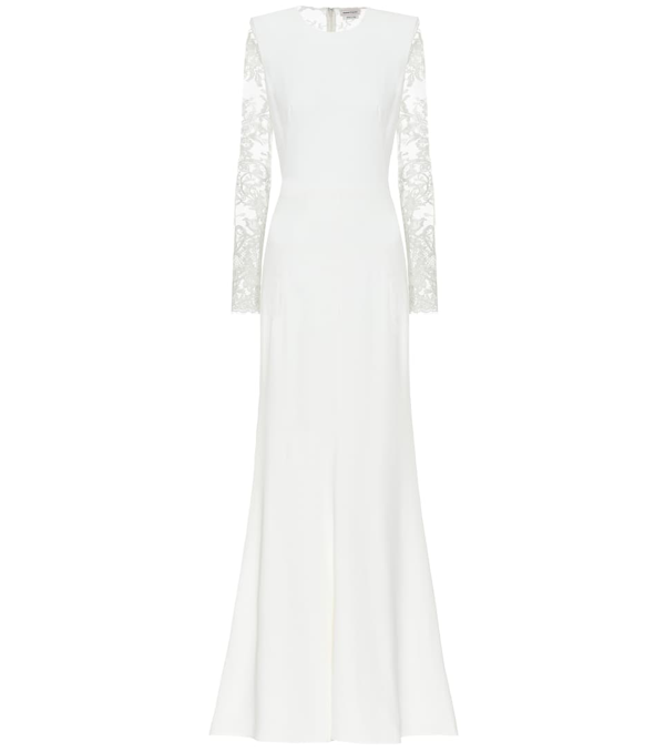 alexander mcqueen white lace dress