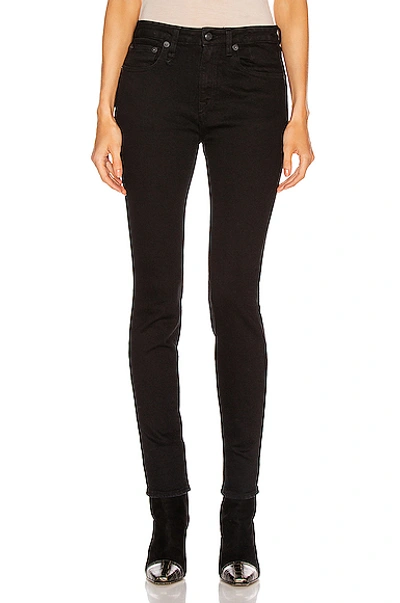 R13 Alison Skinny In Rinsed Black