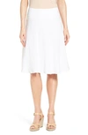 Nic And Zoe Plus Summer Fling Linen Blend Skirt In Paper White