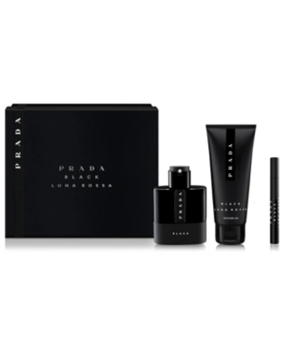 Prada Luna Rossa Black Eau De Parfum 3-piece Gift Set ($126 Value)