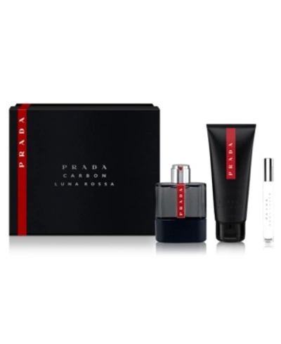 Prada Luna Rossa Carbon Eau De Toilette 3-piece Gift Set ($117 Value)